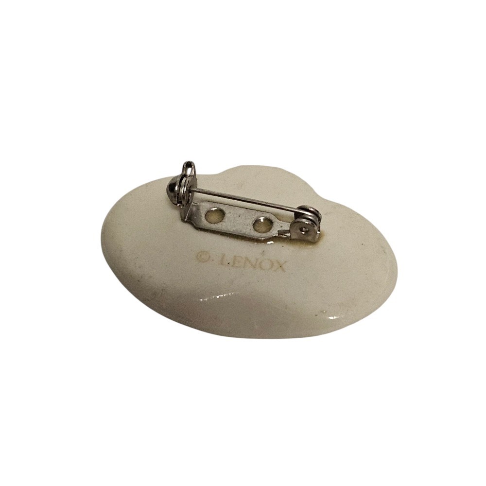 Lenox Hat Pin Brooch Rhinestone‎ Bow Cream Porcelain Sun Hat Lapel Pin - Picture 8 of 8